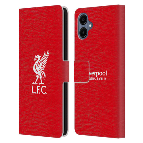 Liverpool Football Club Liver Bird White Logo In Red Leather Book Wallet Case Cover For Samsung Galaxy A06 4G