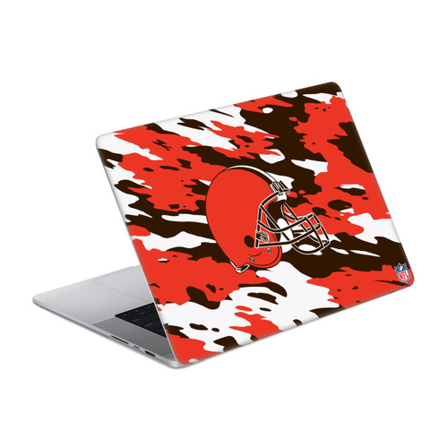 NFL Cleveland Browns Camou Vinyl Sticker Skin Decal Cover for Apple MacBook Pro 14" A2442