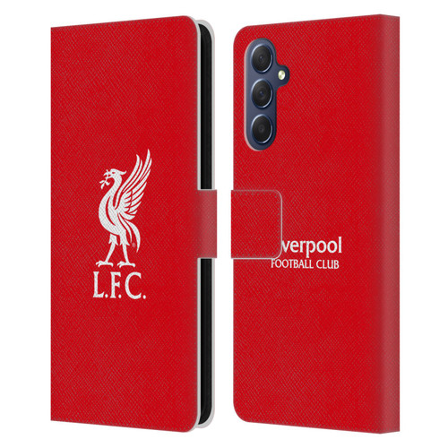 Liverpool Football Club Liver Bird White Logo In Red Leather Book Wallet Case Cover For Samsung Galaxy M54 5G