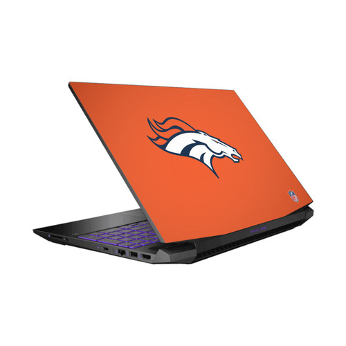 NFL Denver Broncos Plain Vinyl Sticker Skin Decal Cover for HP Pavilion 15.6" 15-dk0047TX