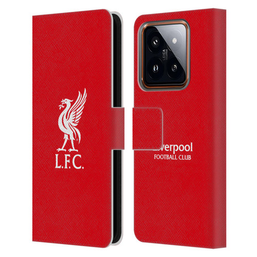 Liverpool Football Club Liver Bird White Logo In Red Leather Book Wallet Case Cover For Xiaomi 14