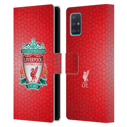 Liverpool Football Club Crest 2 Red Pixel 1 Leather Book Wallet Case Cover For Samsung Galaxy A51 (2019)