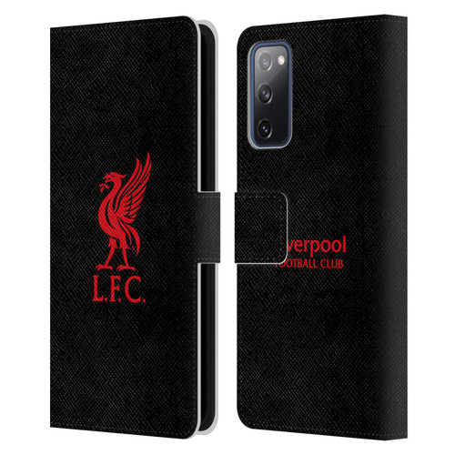 Liverpool Football Club Liver Bird Red Logo On Black Leather Book Wallet Case Cover For Samsung Galaxy S20 FE / 5G