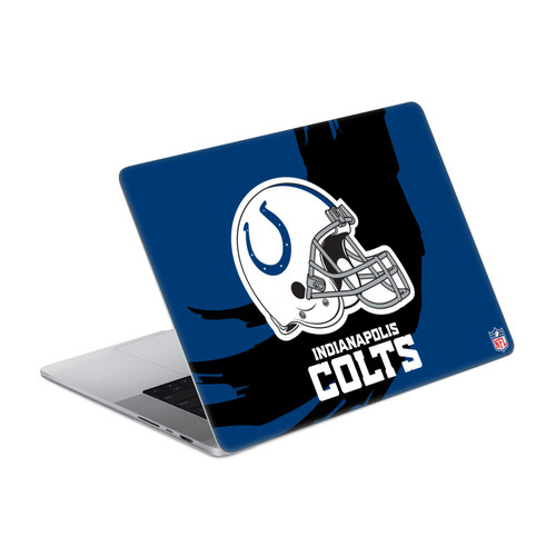 NFL Indianapolis Colts Sweep Stroke Vinyl Sticker Skin Decal Cover for Apple MacBook Pro 16" A2485 / A3428 / A3429