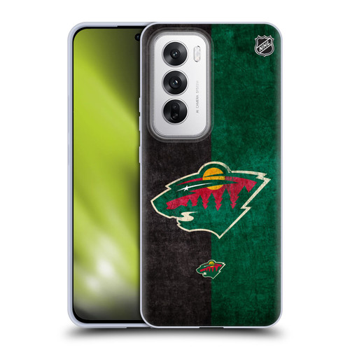 NHL Minnesota Wild Half Distressed Soft Gel Case for OPPO Reno12 5G