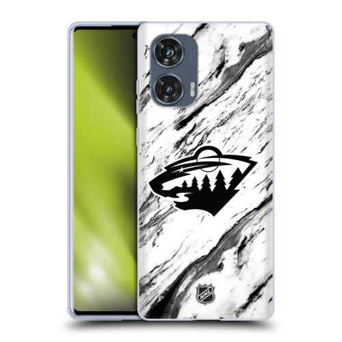 NHL Minnesota Wild Marble Soft Gel Case for Motorola Edge 50 Fusion