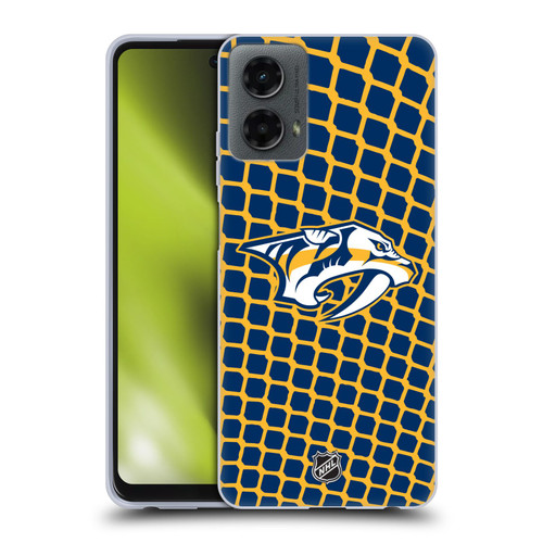 NHL Nashville Predators Net Pattern Soft Gel Case for Motorola Moto G (2024)