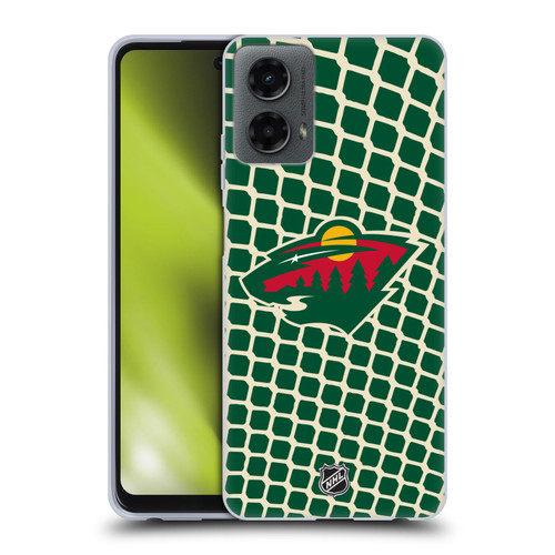 NHL Minnesota Wild Net Pattern Soft Gel Case for Motorola Moto G (2024)