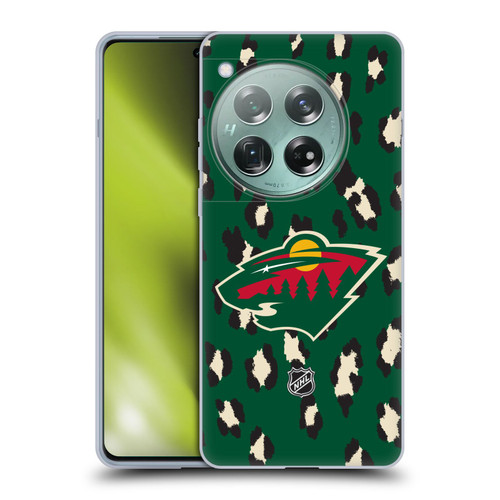 NHL Minnesota Wild Leopard Pattern Soft Gel Case for OnePlus 12
