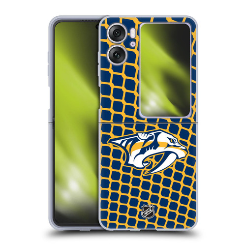 NHL Nashville Predators Net Pattern Soft Gel Case for OPPO Find N2 Flip
