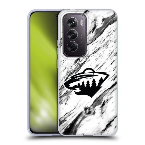 NHL Minnesota Wild Marble Soft Gel Case for OPPO Reno12 Pro 5G
