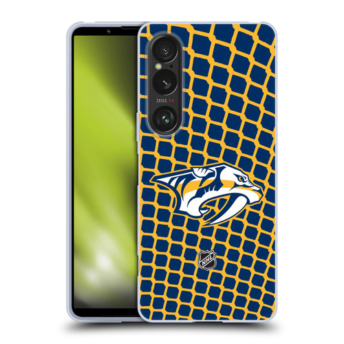 NHL Nashville Predators Net Pattern Soft Gel Case for Sony Xperia 1 VI 5G