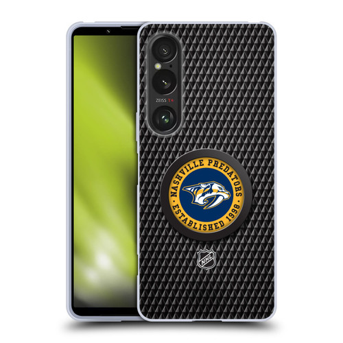 NHL Nashville Predators Puck Texture Soft Gel Case for Sony Xperia 1 VI 5G