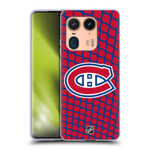 NHL Montreal Canadiens Net Pattern Soft Gel Case for Motorola Edge 50 Ultra/X50 Ultra