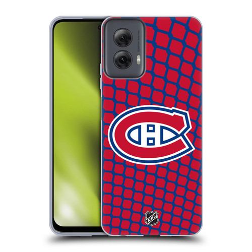 NHL Montreal Canadiens Net Pattern Soft Gel Case for Motorola Moto G Power (2024)