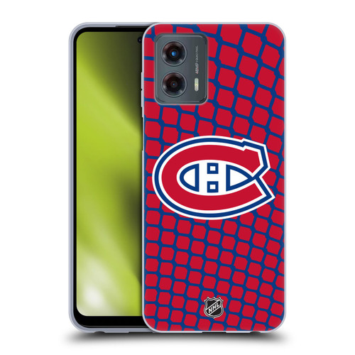 NHL Montreal Canadiens Net Pattern Soft Gel Case for Motorola Moto G (2023)