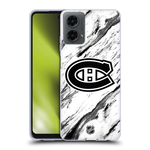 NHL Montreal Canadiens Marble Soft Gel Case for Motorola Moto G (2024)