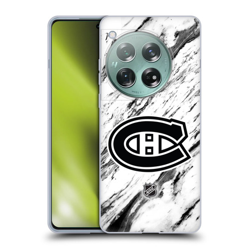 NHL Montreal Canadiens Marble Soft Gel Case for OnePlus 12