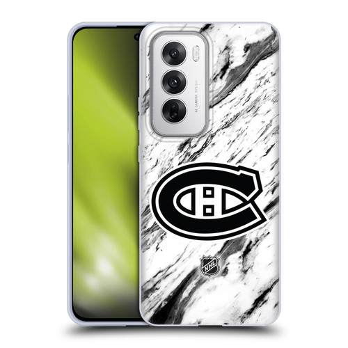 NHL Montreal Canadiens Marble Soft Gel Case for OPPO Reno12 5G