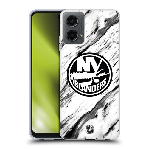 NHL New York Islanders Marble Soft Gel Case for Motorola Moto G (2024)