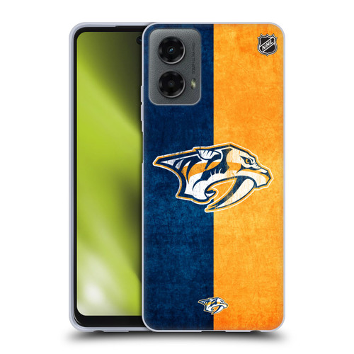 NHL Nashville Predators Half Distressed Soft Gel Case for Motorola Moto G (2024)
