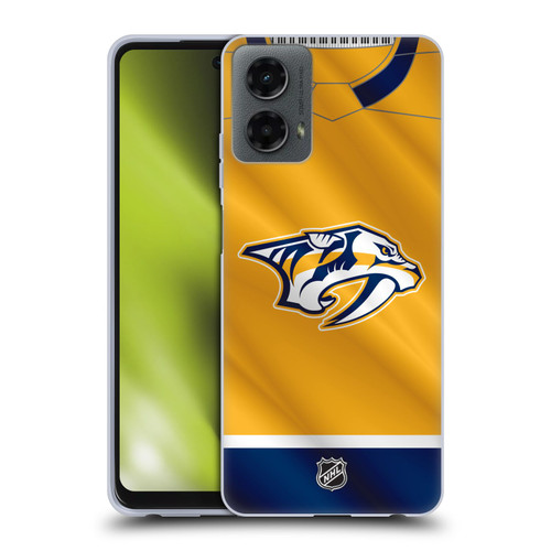 NHL Nashville Predators Jersey Soft Gel Case for Motorola Moto G (2024)