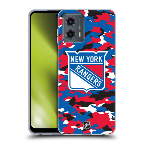 NHL New York Rangers Camouflage Soft Gel Case for Motorola Moto G (2023)