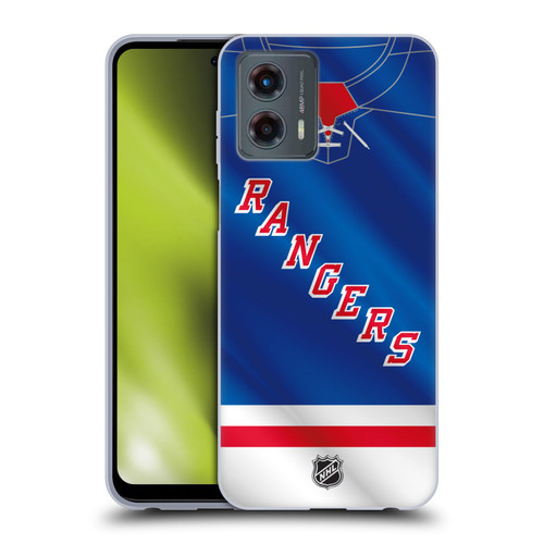 NHL New York Rangers Jersey Soft Gel Case for Motorola Moto G (2023)