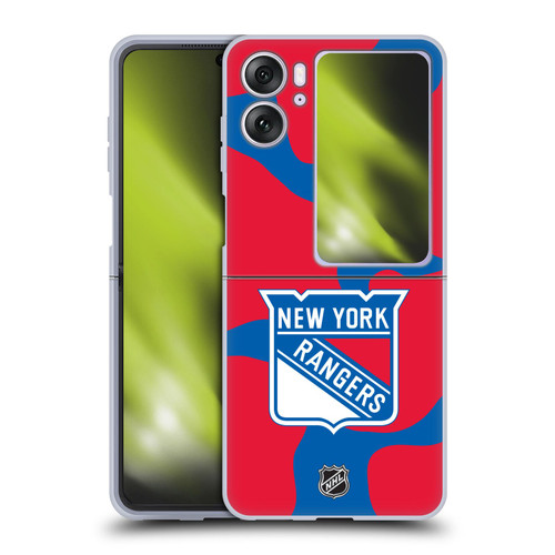 NHL New York Rangers Cow Pattern Soft Gel Case for OPPO Find N2 Flip