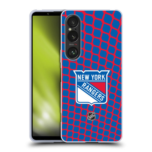 NHL New York Rangers Net Pattern Soft Gel Case for Sony Xperia 1 VI 5G