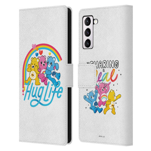 Care Bears Graphics Group Hug Life Leather Book Wallet Case Cover For Samsung Galaxy S21+ 5G