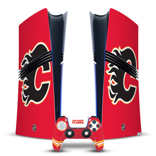 NHL Calgary Flames Plain Vinyl Sticker Skin Decal Cover for Sony PS5 Pro Digital Edition Bundle