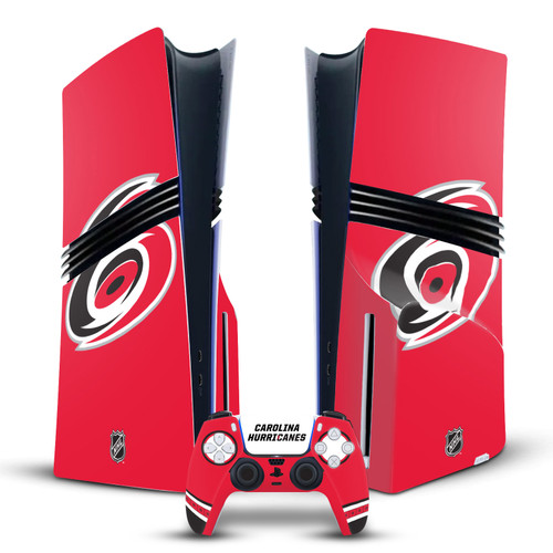 NHL Carolina Hurricanes Plain Vinyl Sticker Skin Decal Cover for Sony PS5 Pro Disc Edition Bundle