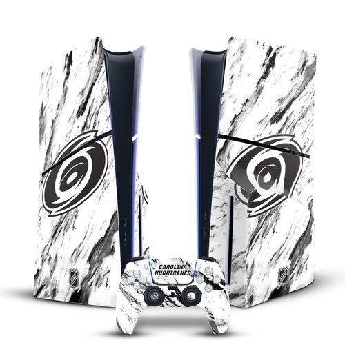 NHL Carolina Hurricanes Marble Vinyl Sticker Skin Decal Cover for Sony PS5 Slim Disc Edition Bundle