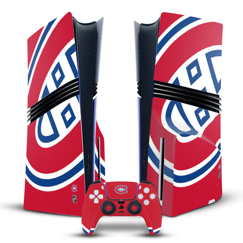 NHL Montreal Canadiens Oversized Vinyl Sticker Skin Decal Cover for Sony PS5 Pro Disc Edition Bundle