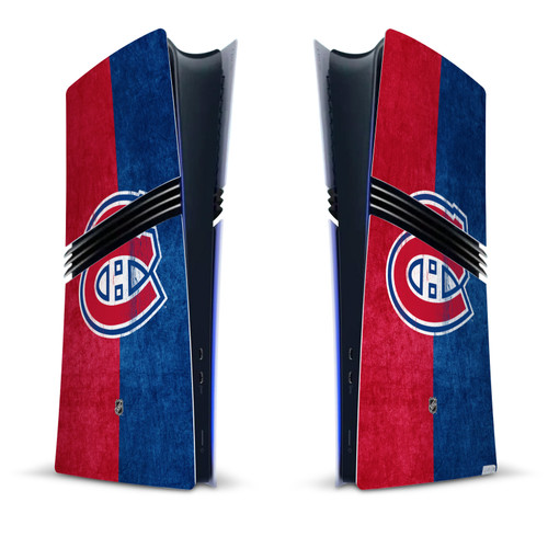 NHL Montreal Canadiens Half Distressed Vinyl Sticker Skin Decal Cover for Sony PS5 Pro Digital Edition Console