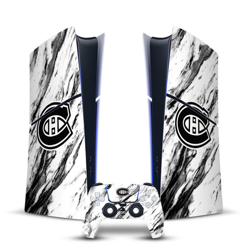 NHL Montreal Canadiens Marble Vinyl Sticker Skin Decal Cover for Sony PS5 Slim Digital Edition Bundle