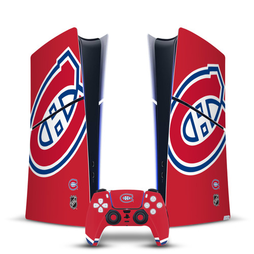 NHL Montreal Canadiens Oversized Vinyl Sticker Skin Decal Cover for Sony PS5 Slim Digital Edition Bundle