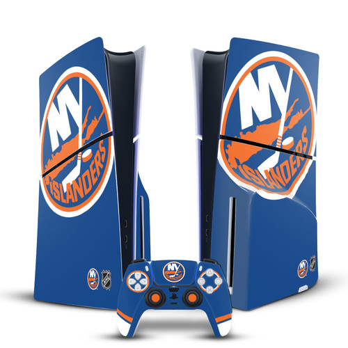 NHL New York Islanders Oversized Vinyl Sticker Skin Decal Cover for Sony PS5 Slim Disc Edition Bundle