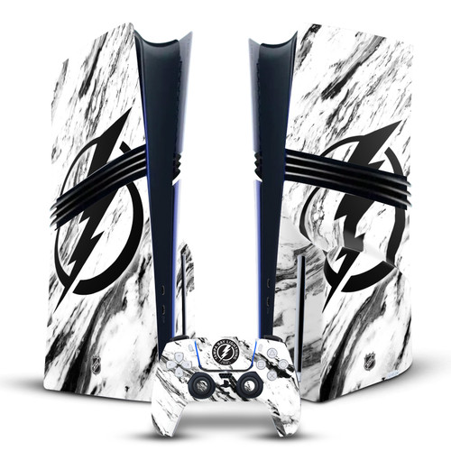 NHL Tampa Bay Lightning Marble Vinyl Sticker Skin Decal Cover for Sony PS5 Pro Disc Edition Bundle