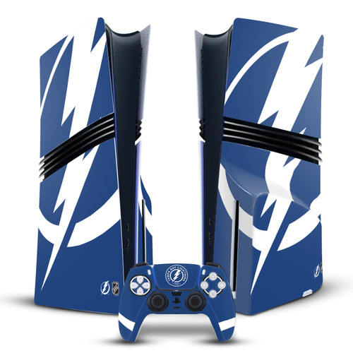 NHL Tampa Bay Lightning Oversized Vinyl Sticker Skin Decal Cover for Sony PS5 Pro Disc Edition Bundle