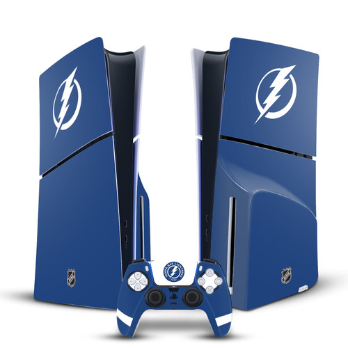 NHL Tampa Bay Lightning Plain Vinyl Sticker Skin Decal Cover for Sony PS5 Slim Disc Edition Bundle
