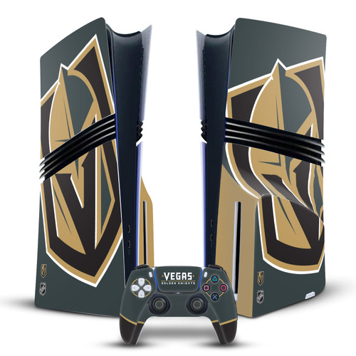 NHL Vegas Golden Knights Oversized Vinyl Sticker Skin Decal Cover for Sony PS5 Pro Disc Edition Bundle
