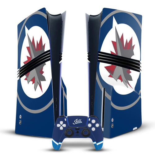 NHL Winnipeg Jets Oversized Vinyl Sticker Skin Decal Cover for Sony PS5 Pro Disc Edition Bundle