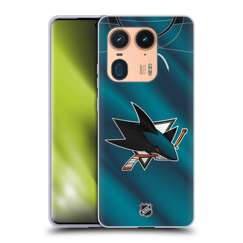 NHL San Jose Sharks Jersey Soft Gel Case for Motorola Edge 50 Ultra/X50 Ultra