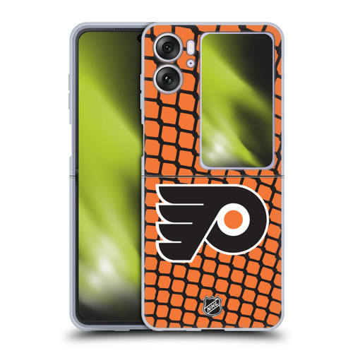 NHL Philadelphia Flyers Net Pattern Soft Gel Case for OPPO Find N2 Flip