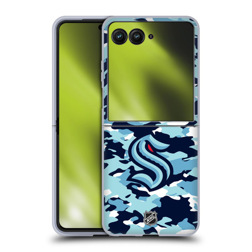 NHL Seattle Kraken Camouflage Soft Gel Case for Motorola Razr 50 Ultra