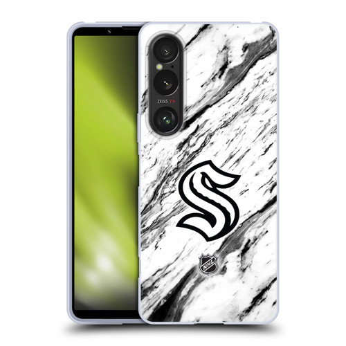 NHL Seattle Kraken Marble Soft Gel Case for Sony Xperia 1 VI 5G