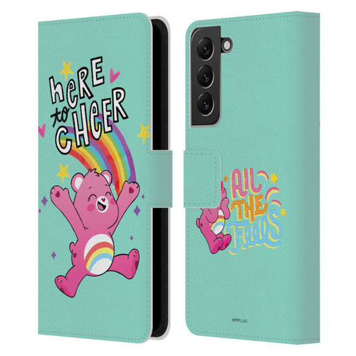 Care Bears Graphics Cheer Leather Book Wallet Case Cover For Samsung Galaxy S22+ 5G