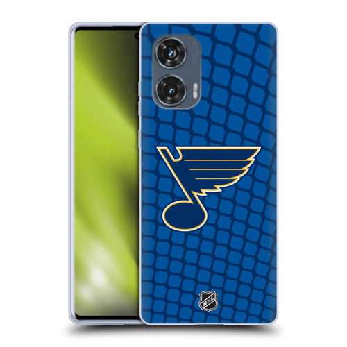 NHL St Louis Blues Net Pattern Soft Gel Case for Motorola Edge 50 Fusion